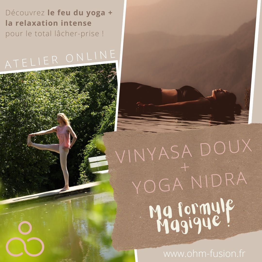 Atelier Live I « Vinyasa Doux + Yoga Nidra »  I Jeudi 18h30 (1h30′)